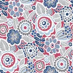 A-Street Prints Lucy Red Floral Wallpaper - SKU 2903-25868