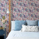 A-Street Prints Lucy Red Floral Wallpaper - SKU 2903-25868