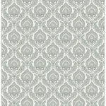 A-Street Prints Lulu Dark Green Damask Wallpaper - SKU 2657-22229