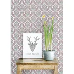 A-Street Prints Lulu Plum Damask Wallpaper | Wallpaper Twins A-Street Prints Lulu Plum Damask Wallpaper - SKU 2657-22231