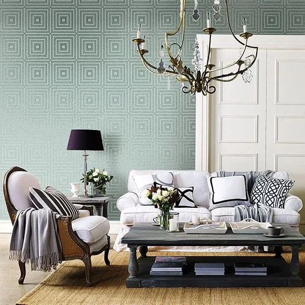 A-Street Prints Luminous Ice Beaded Geometric Wallpaper - SKU 2763-87318