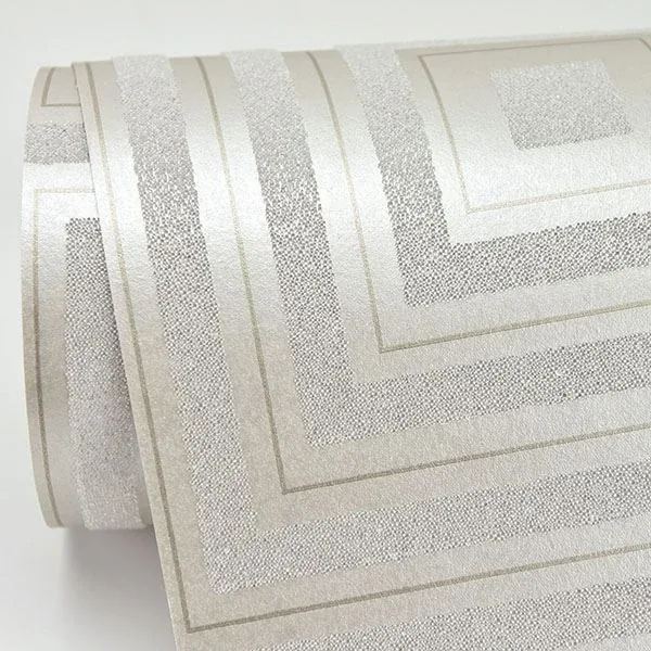 A-Street Prints Luminous Platinum Beaded Geometric Wallpaper | Wallpaper Twins A-Street Prints Luminous Platinum Beaded Geometric Wallpaper - SKU 2763-87316