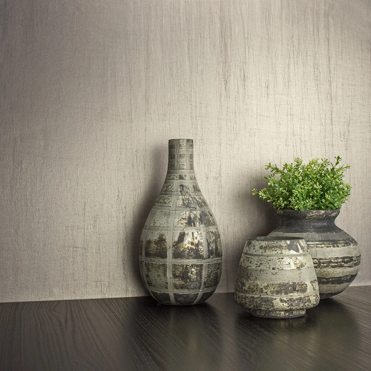 A-Street Prints Lustre Taupe Silk Weave Wallpaper - SKU 2829-82004
