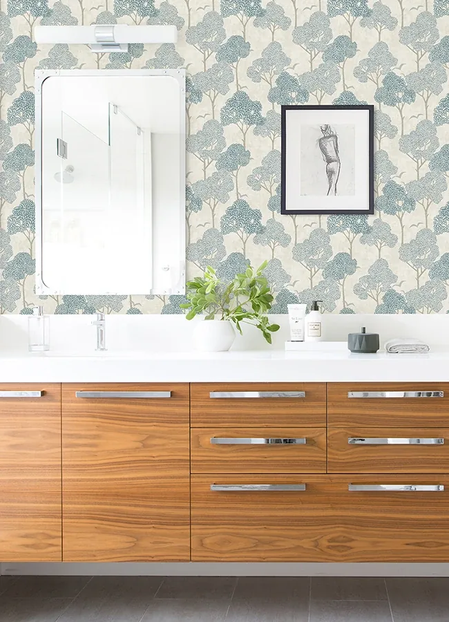 A-Street Prints Lykke Blue Textured Tree Wallpaper | Wallpaper Twins A-Street Prints Lykke Blue Textured Tree Wallpaper - SKU 4066-26540