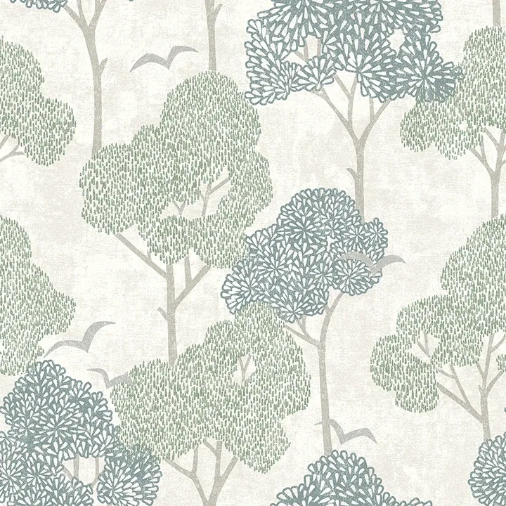 A-Street Prints Lykke Green Textured Tree Wallpaper - SKU 4066-26542