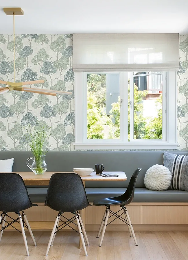 A-Street Prints Lykke Green Textured Tree Wallpaper - SKU 4066-26542