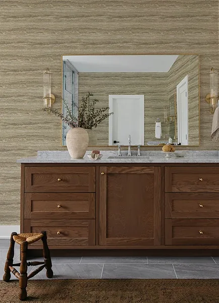 A-Street Prints Lyman Neutral Striated Wallpaper - SKU 4173-27665