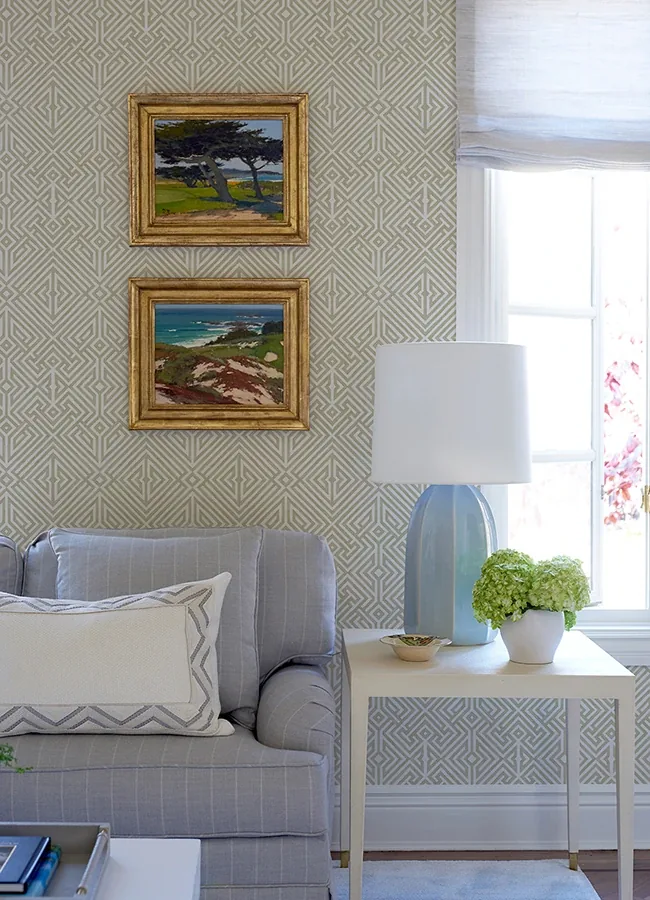 A-Street Prints Lyon Gold Geometric Key Wallpaper - SKU 4120-26851