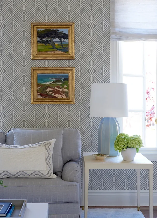 A-Street Prints Lyon Grey Geometric Key Wallpaper - SKU 4120-26854