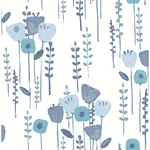A-Street Prints Mabel Blue Floral Field Wallpaper - SKU 4135-27274