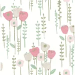 A-Street Prints Mabel Pink Floral Field Wallpaper - SKU 4135-27275