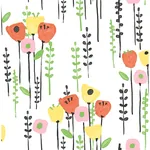 A-Street Prints Mabel Yellow Floral Field Wallpaper | Wallpaper Twins A-Street Prints Mabel Yellow Floral Field Wallpaper - SKU 4135-27276