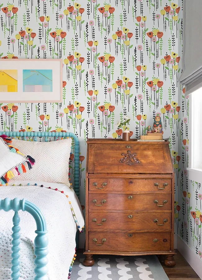A-Street Prints Mabel Yellow Floral Field Wallpaper | Wallpaper Twins A-Street Prints Mabel Yellow Floral Field Wallpaper - SKU 4135-27276