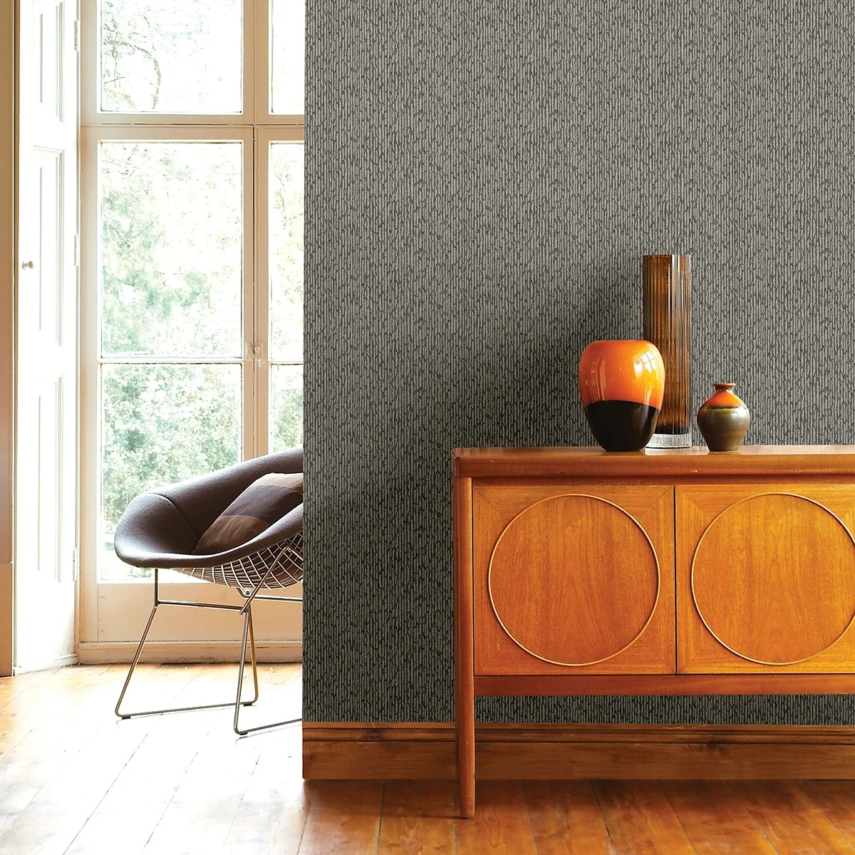 A-Street Prints Mackintosh Charcoal Textural Wallpaper - SKU 2970-26126