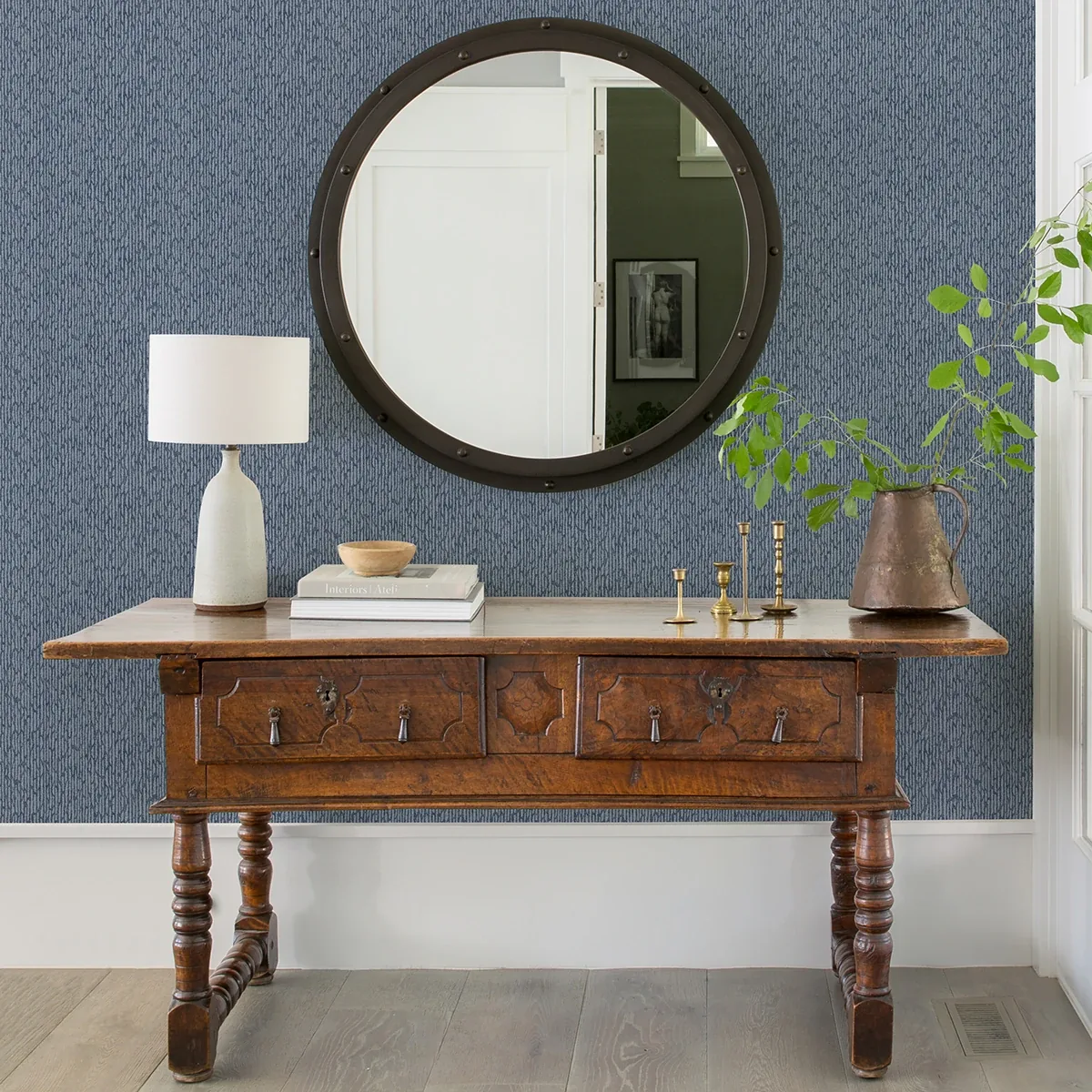 A-Street Prints Mackintosh Indigo Textural Wallpaper - SKU 2970-26127