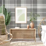 A-Street Prints Madaket Dark Grey Plaid Wallpaper - SKU 2927-81108