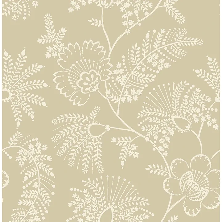 A-Street Prints Maeve Butter Jacobean Trail Wallpaper - SKU 4120-26825
