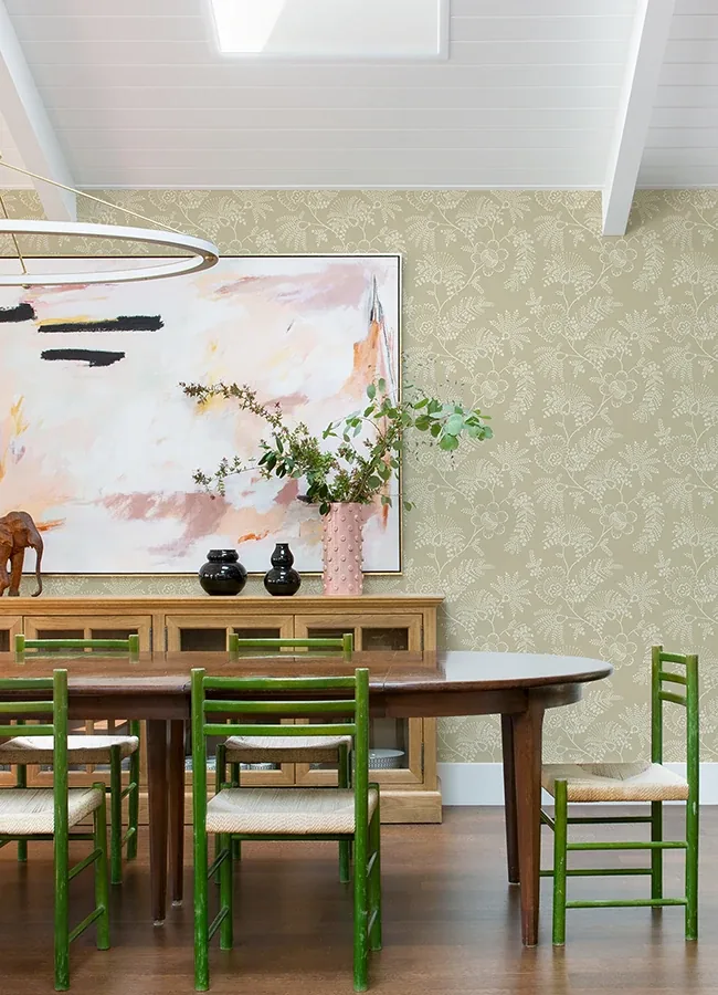 A-Street Prints Maeve Butter Jacobean Trail Wallpaper - SKU 4120-26825