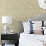A-Street Prints Maeve Butter Jacobean Trail Wallpaper - SKU 4120-26825