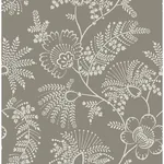 A-Street Prints Maeve Grey Jacobean Trail Wallpaper - SKU 4120-26827