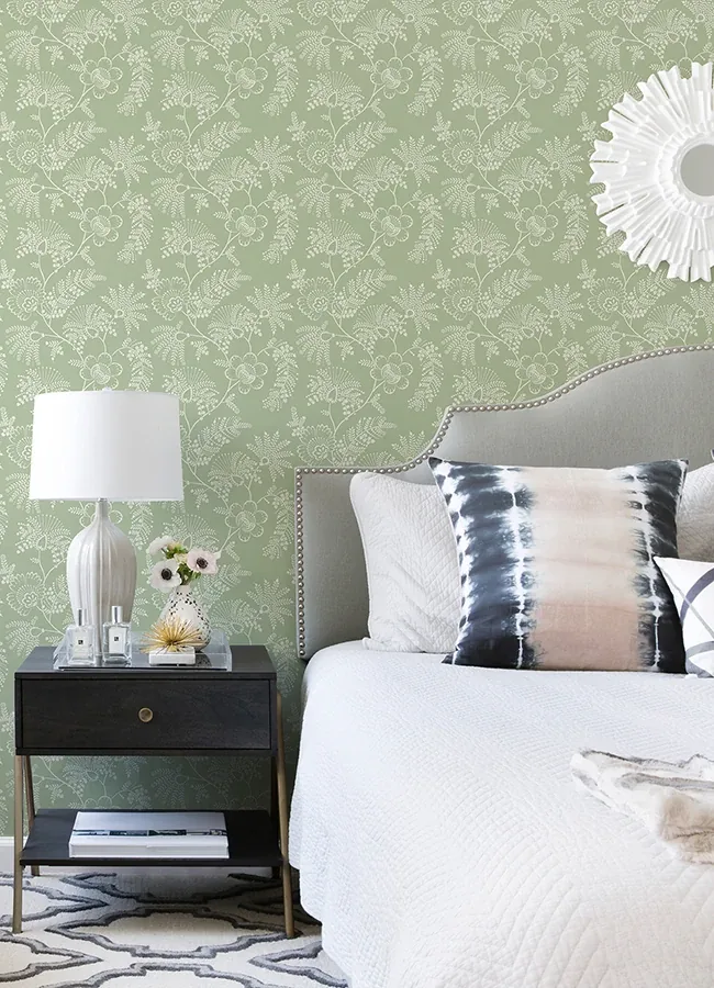 A-Street Prints Maeve Sage Jacobean Trail Wallpaper | Wallpaper Twins A-Street Prints Maeve Sage Jacobean Trail Wallpaper - SKU 4120-26823