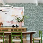 A-Street Prints Maeve Sea Green Jacobean Trail Wallpaper - SKU 4120-26824