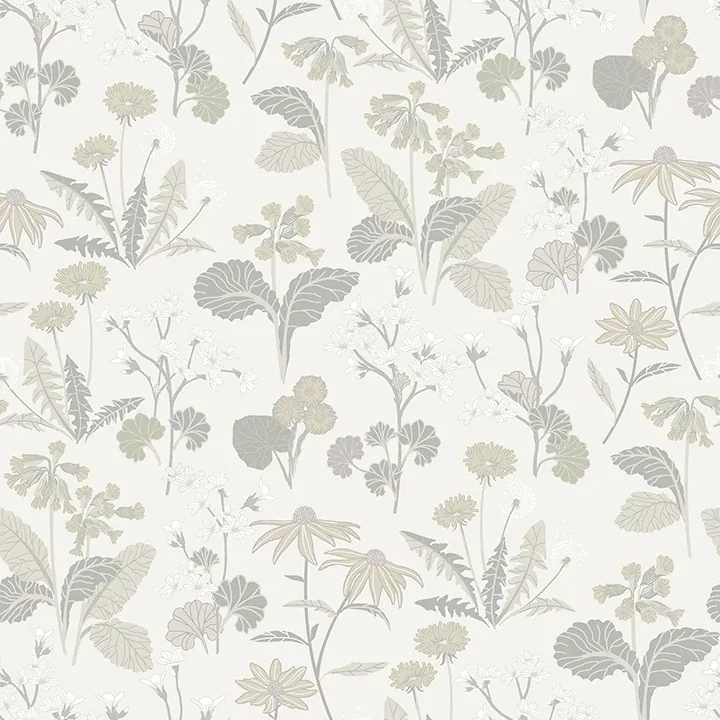 4080-92136 | Magdalena Light Grey Dandelion Wallpaper
