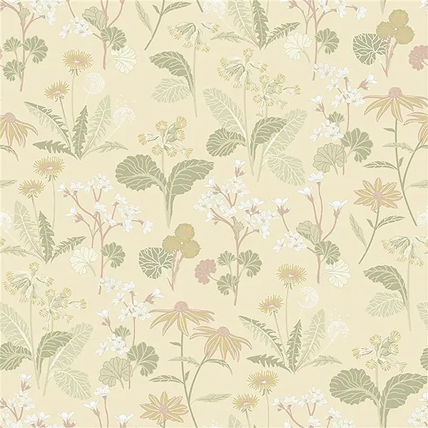 4080-92135 | Magdalena Light Yellow Dandelion Wallpaper