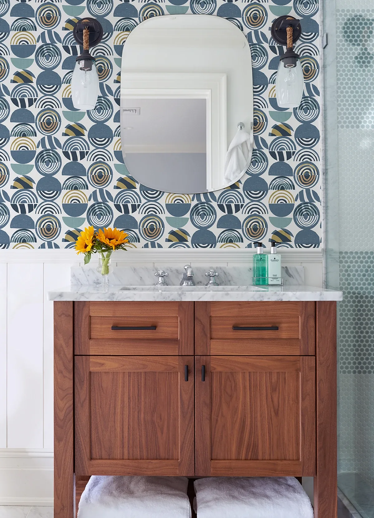 A-Street Prints Mage Blue Mod Geometric Wallpaper | Wallpaper Twins A-Street Prints Mage Blue Mod Geometric Wallpaper - SKU 4014-26446