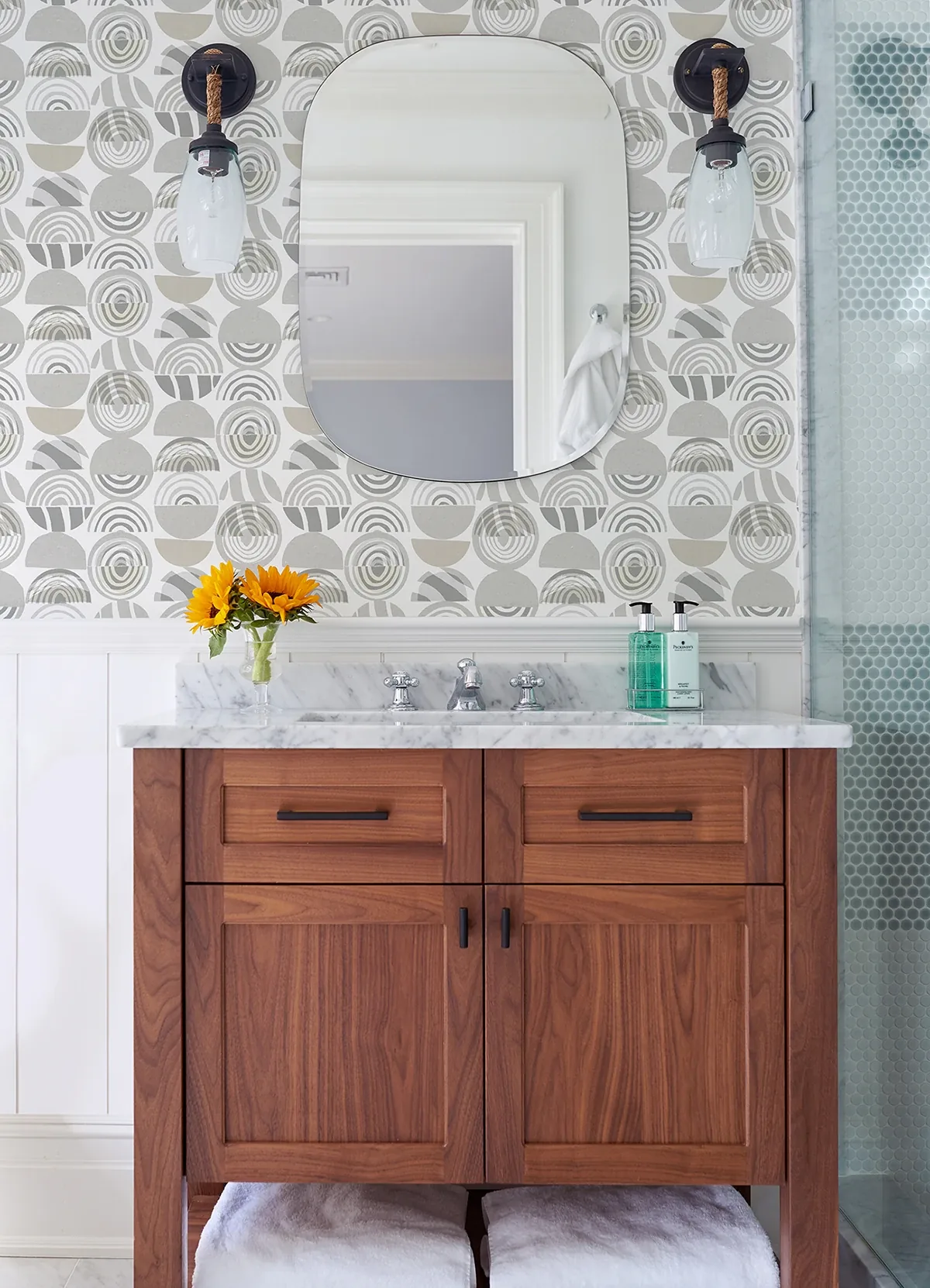 A-Street Prints Mage Light Grey Mod Geometric Wallpaper - SKU 4014-26444
