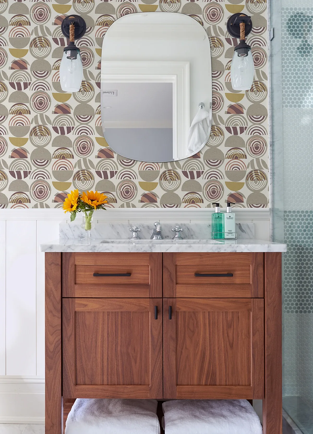 A-Street Prints Mage Plum Mod Geometric Wallpaper - SKU 4014-26445