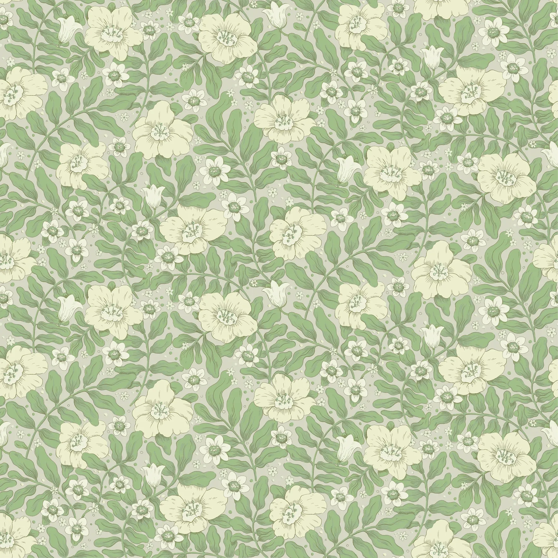 4201-48021 | Maggan Jade Floral Trail Wallpaper