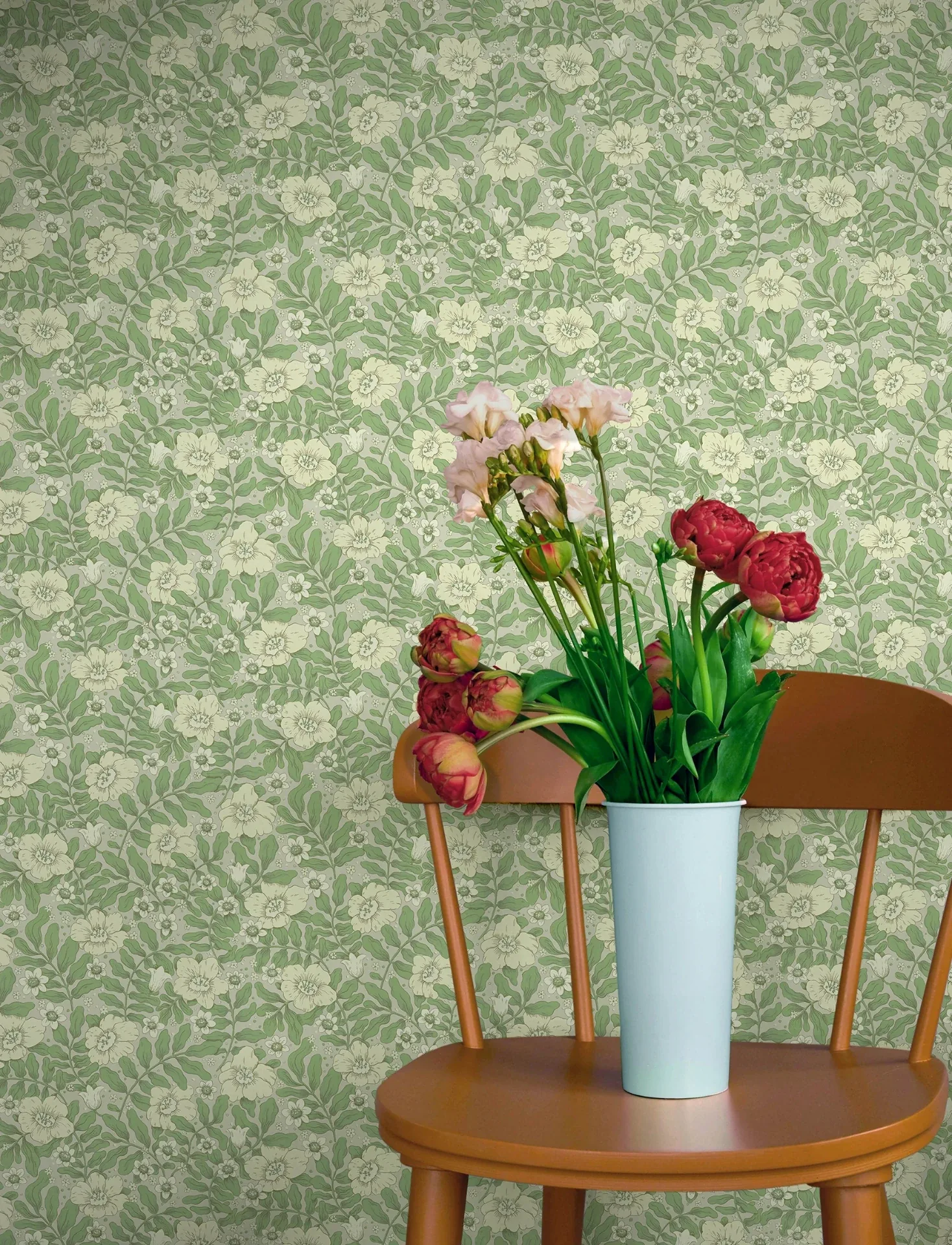 A-Street Prints Maggan Jade Floral Trail Wallpaper - SKU 4201-48021