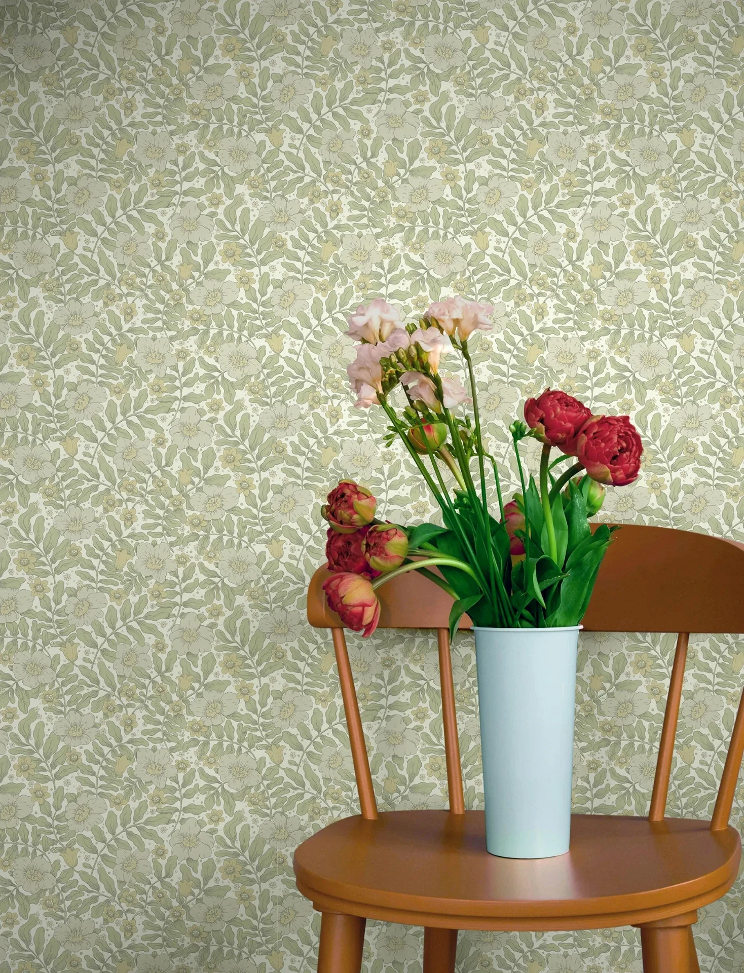 A-Street Prints Maggan Sage Floral Trail Wallpaper - SKU 4201-48019