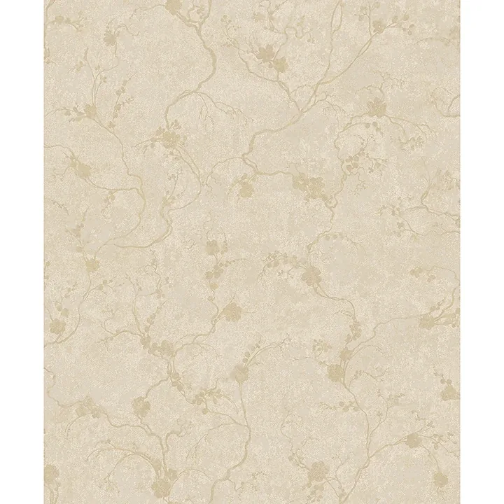 A-Street Prints Mahina Gold Floral Vine Wallpaper - SKU 4105-86649
