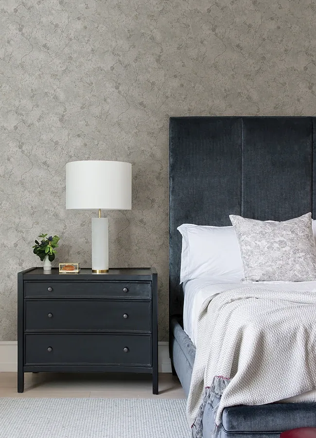 A-Street Prints Mahina Pewter Floral Vine Wallpaper - SKU 4105-86650