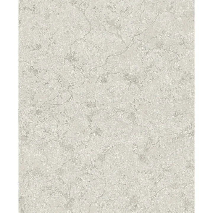 A-Street Prints Mahina Silver Floral Vine Wallpaper - SKU 4105-86651