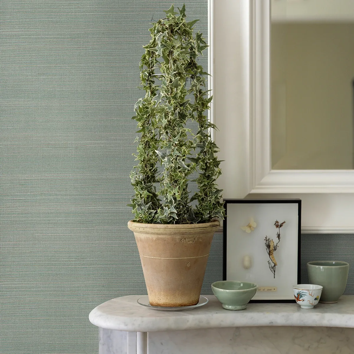 A-Street Prints Mai Aqua Abaca Grasscloth Wallpaper - SKU 2972-86106
