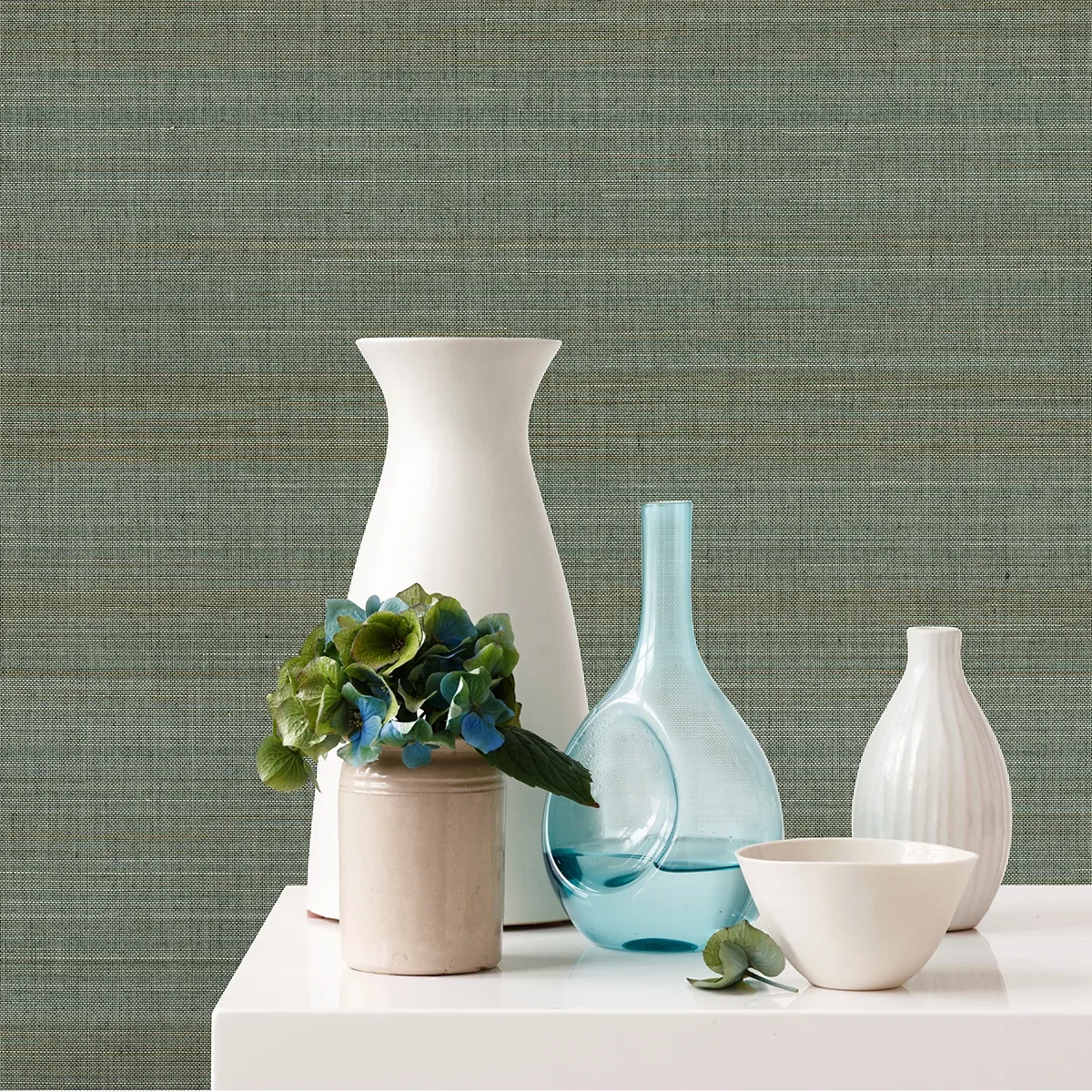A-Street Prints Mai Teal Abaca Grasscloth Wallpaper | Wallpaper Twins A-Street Prints Mai Teal Abaca Grasscloth Wallpaper - SKU 2972-86102