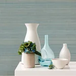 A-Street Prints Mai Turquoise Abaca Grasscloth Wallpaper | Wallpaper Twins A-Street Prints Mai Turquoise Abaca Grasscloth Wallpaper - SKU 2972-86101