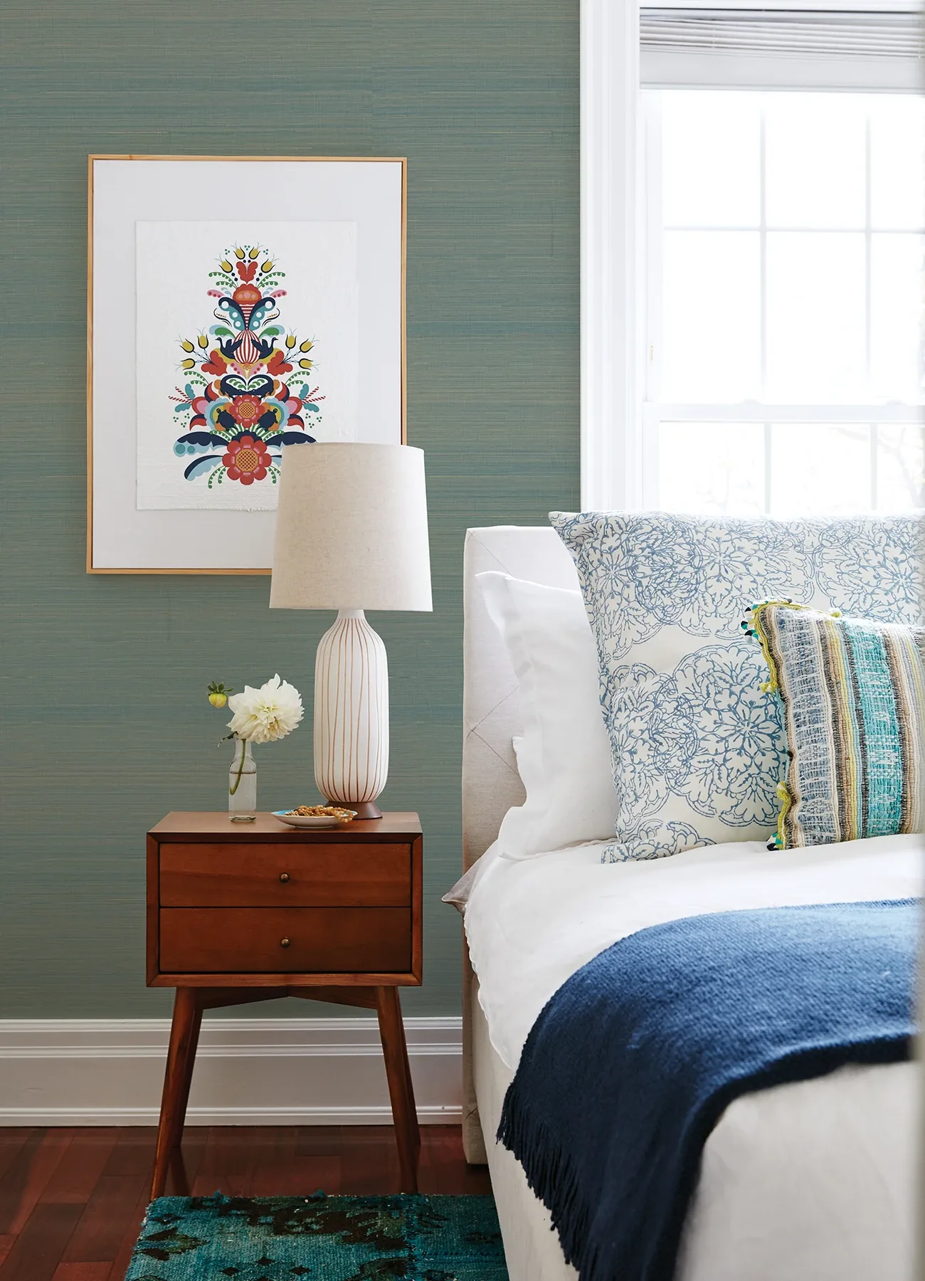 A-Street Prints Mai Turquoise Grasscloth Wallpaper | Wallpaper Twins A-Street Prints Mai Turquoise Grasscloth Wallpaper - SKU 2923-86101