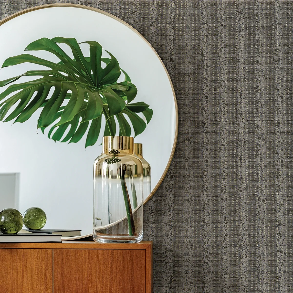 A-Street Prints Maia Stone Faux Linen Wallpaper | Wallpaper Twins A-Street Prints Maia Stone Faux Linen Wallpaper - SKU 4019-86481