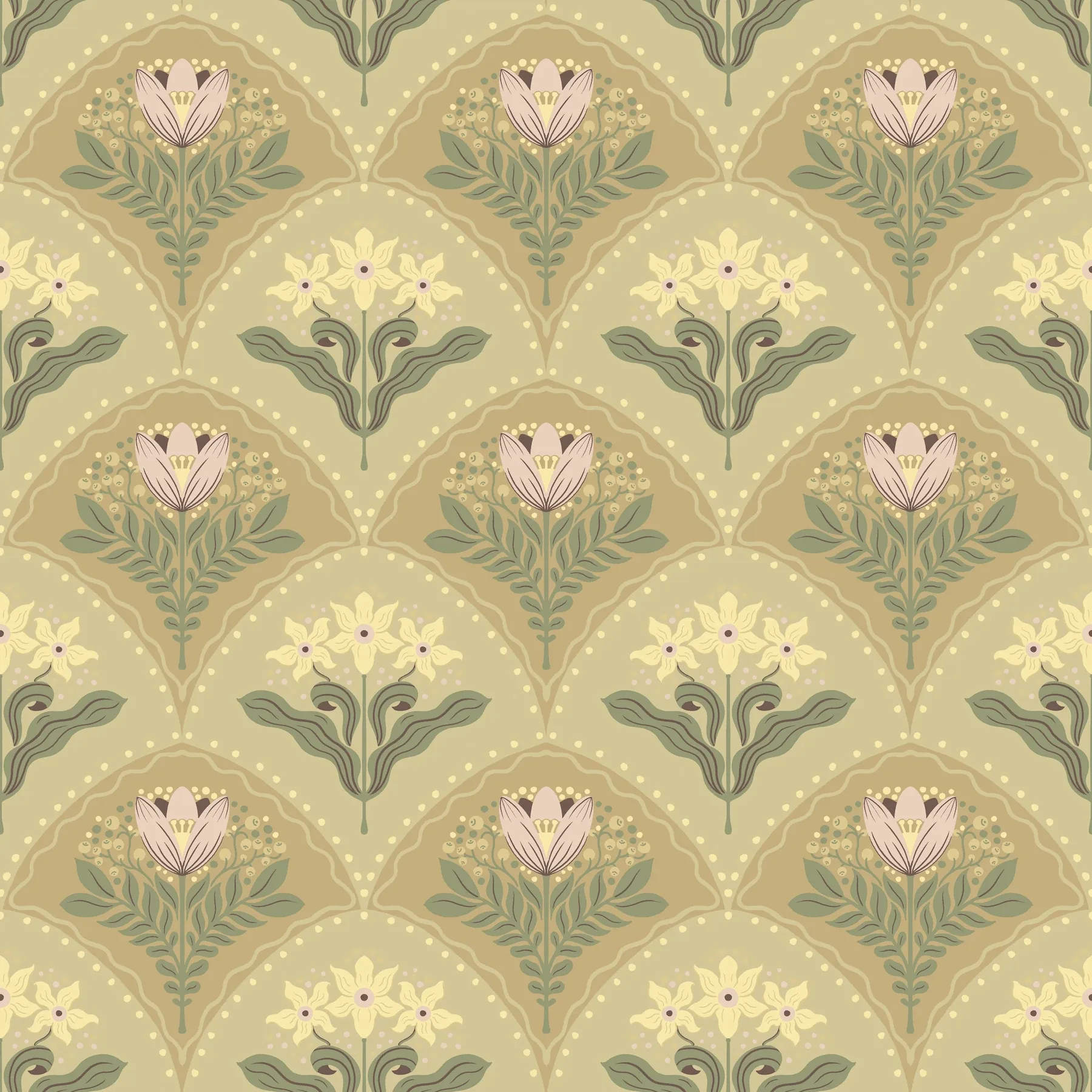 A-Street Prints Maj Light Brown Floral Damask Wallpaper - SKU 4201-48015