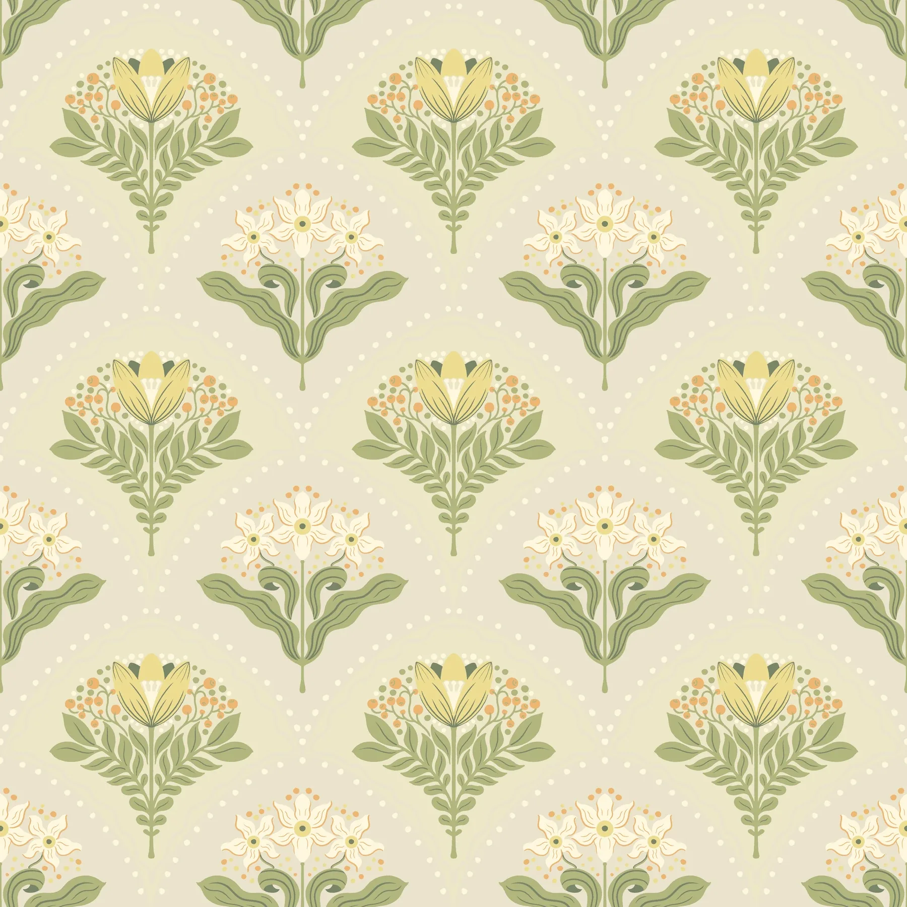 A-Street Prints Maj Light Grey Floral Damask Wallpaper - SKU 4201-48014