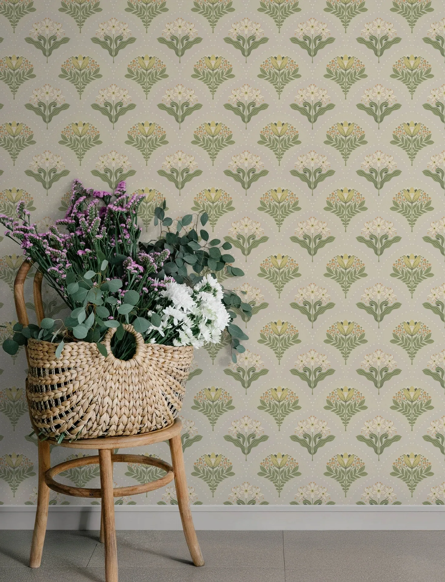 A-Street Prints Maj Light Grey Floral Damask Wallpaper | Wallpaper Twins A-Street Prints Maj Light Grey Floral Damask Wallpaper - SKU 4201-48014