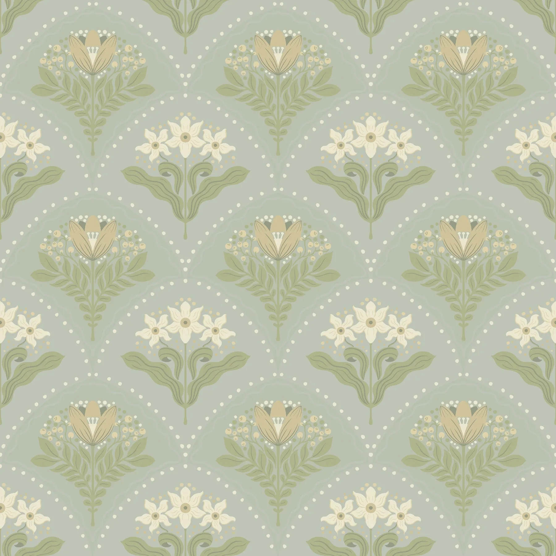 A-Street Prints Maj Sky Blue Floral Damask Wallpaper - SKU 4201-48016