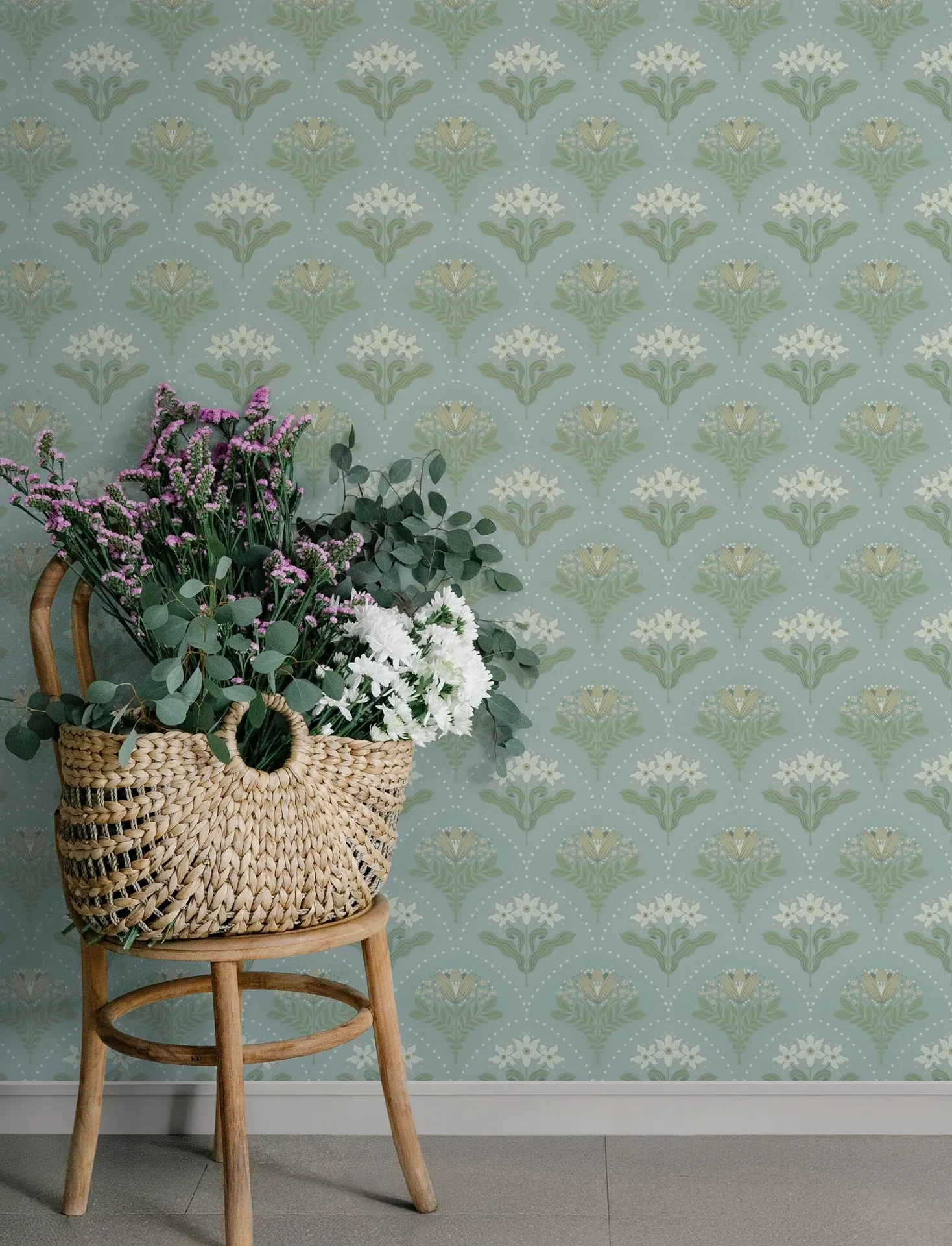 A-Street Prints Maj Sky Blue Floral Damask Wallpaper | Wallpaper Twins A-Street Prints Maj Sky Blue Floral Damask Wallpaper - SKU 4201-48016