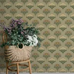 A-Street Prints Maj Taupe Floral Damask Wallpaper - SKU 4201-48017