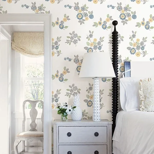 A-Street Prints Malaga Grey Floral Wallpaper | Wallpaper Twins A-Street Prints Malaga Grey Floral Wallpaper - SKU 2744-24126