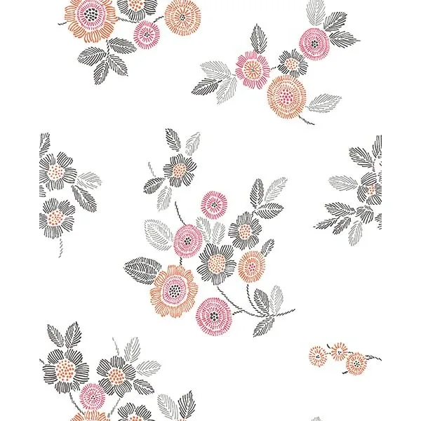 2744-24128 | Malaga Pink Floral Wallpaper